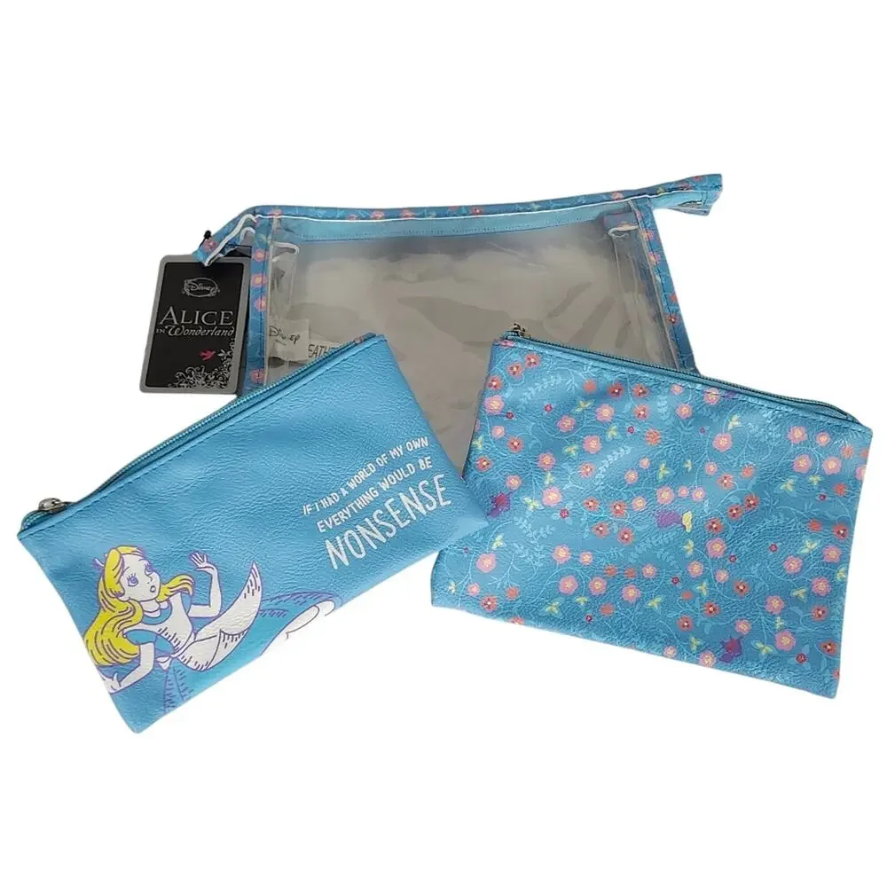 Loungefly Heart Logo Alice in Wonderland 3‑Piece Set – NWT – 2017 – HT Exclusive